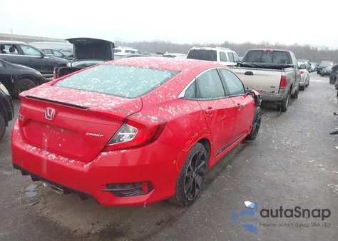 2020 Honda Civic Sport из США, поврежденный, VIN 2HGFC2F89LH567027